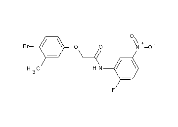 2-(4-bromo-3-methylphenoxy)-N-(2-fluoro-5-nitrophenyl)acetamide
