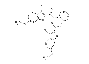N,N'-1,2-phenylenebis(3-chloro-6-methoxy-1-benzothiophene-2-carboxamide)
