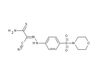 2-cyano-2-{[4-(4-morpholinylsulfonyl)phenyl]hydrazono}ethanethioamide