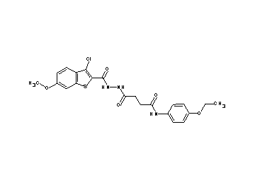 4-{2-[(3-chloro-6-methoxy-1-benzothien-2-yl)carbonyl]hydrazino}-N-(4-ethoxyphenyl)-4-oxobutanamide