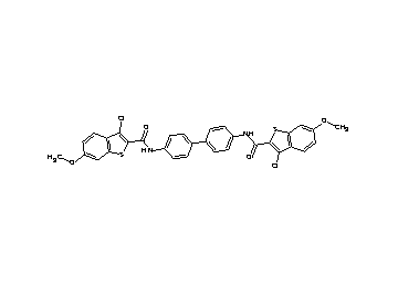 N,N'-4,4'-biphenyldiylbis(3-chloro-6-methoxy-1-benzothiophene-2-carboxamide)