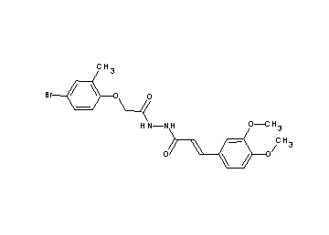 N'-[(4-bromo-2-methylphenoxy)acetyl]-3-(3,4-dimethoxyphenyl)acrylohydrazide