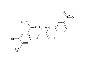 2-(4-bromo-2-isopropyl-5-methylphenoxy)-N-(2-fluoro-5-nitrophenyl)acetamide