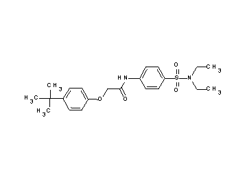 2-(4-tert-butylphenoxy)-N-{4-[(diethylamino)sulfonyl]phenyl}acetamide - Click Image to Close