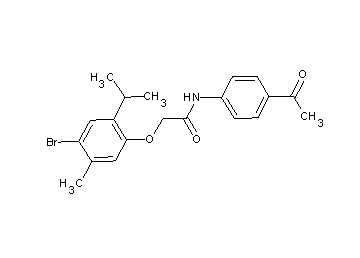 N-(4-acetylphenyl)-2-(4-bromo-2-isopropyl-5-methylphenoxy)acetamide