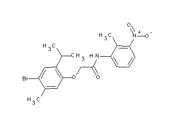 2-(4-bromo-2-isopropyl-5-methylphenoxy)-N-(2-methyl-3-nitrophenyl)acetamide