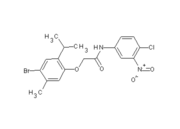 2-(4-bromo-2-isopropyl-5-methylphenoxy)-N-(4-chloro-3-nitrophenyl)acetamide