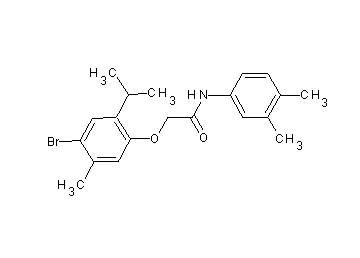 2-(4-bromo-2-isopropyl-5-methylphenoxy)-N-(3,4-dimethylphenyl)acetamide - Click Image to Close