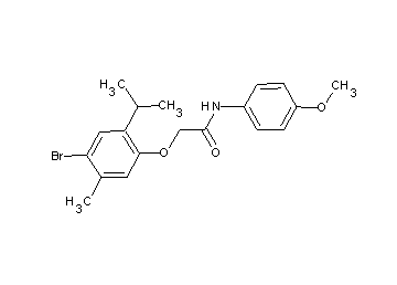 2-(4-bromo-2-isopropyl-5-methylphenoxy)-N-(4-methoxyphenyl)acetamide 2-(4-bromo-2-isopropyl-5-methylphenoxy)-N-(4-methoxyphenyl)acetamide
