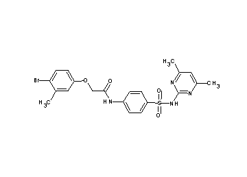 2-(4-bromo-3-methylphenoxy)-N-(4-{[(4,6-dimethyl-2-pyrimidinyl)amino]sulfonyl}phenyl)acetamide