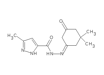N'-(3,3-dimethyl-5-oxocyclohexylidene)-3-methyl-1H-pyrazole-5-carbohydrazide N'-(3,3-dimethyl-5-oxocyclohexylidene)-3-methyl-1H-pyrazole-5-carbohydrazide