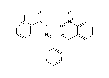 2-iodo-N'-[3-(2-nitrophenyl)-1-phenyl-2-propen-1-ylidene]benzohydrazide