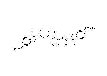N,N'-1,5-naphthalenediylbis(3-chloro-6-methoxy-1-benzothiophene-2-carboxamide)
