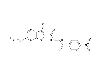 3-chloro-6-methoxy-N'-(4-nitrobenzoyl)-1-benzothiophene-2-carbohydrazide
