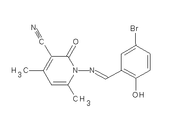 1-[(5-bromo-2-hydroxybenzylidene)amino]-4,6-dimethyl-2-oxo-1,2-dihydro-3-pyridinecarbonitrile