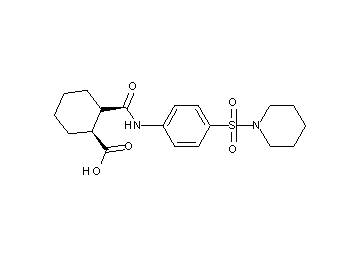 2-({[4-(1-piperidinylsulfonyl)phenyl]amino}carbonyl)cyclohexanecarboxylic acid