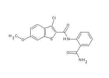 N-[2-(aminocarbonyl)phenyl]-3-chloro-6-methoxy-1-benzothiophene-2-carboxamide