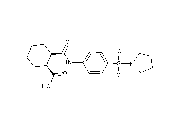 2-({[4-(1-pyrrolidinylsulfonyl)phenyl]amino}carbonyl)cyclohexanecarboxylic acid