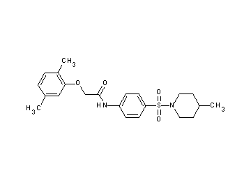 2-(2,5-dimethylphenoxy)-N-{4-[(4-methyl-1-piperidinyl)sulfonyl]phenyl}acetamide - Click Image to Close