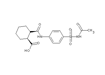 2-[({4-[(acetylamino)sulfonyl]phenyl}amino)carbonyl]cyclohexanecarboxylic acid