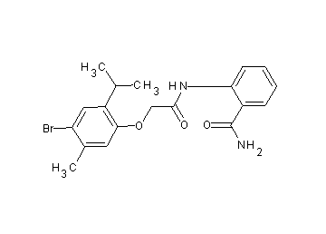 2-{[(4-bromo-2-isopropyl-5-methylphenoxy)acetyl]amino}benzamide