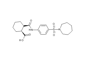 2-({[4-(1-azepanylsulfonyl)phenyl]amino}carbonyl)cyclohexanecarboxylic acid