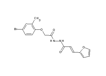 N'-[(4-bromo-2-methylphenoxy)acetyl]-3-(2-furyl)acrylohydrazide