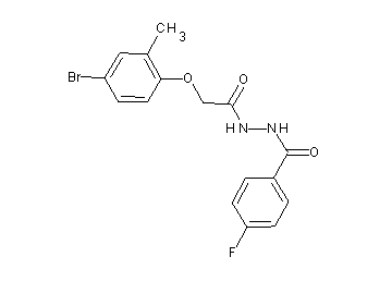 N'-[(4-bromo-2-methylphenoxy)acetyl]-4-fluorobenzohydrazide