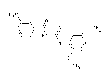 N-{[(2,5-dimethoxyphenyl)amino]carbonothioyl}-3-methylbenzamide