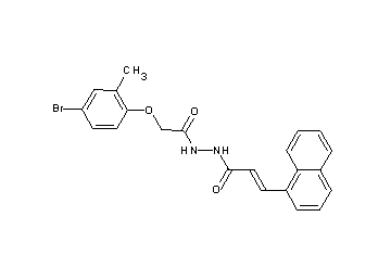N'-[(4-bromo-2-methylphenoxy)acetyl]-3-(1-naphthyl)acrylohydrazide