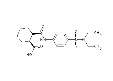 2-[({4-[(diethylamino)sulfonyl]phenyl}amino)carbonyl]cyclohexanecarboxylic acid