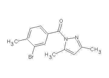 1-(3-bromo-4-methylbenzoyl)-3,5-dimethyl-1H-pyrazole 1-(3-bromo-4-methylbenzoyl)-3,5-dimethyl-1H-pyrazole