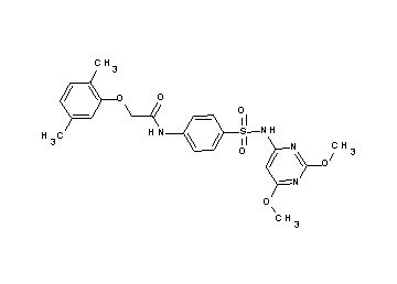 N-(4-{[(2,6-dimethoxy-4-pyrimidinyl)amino]sulfonyl}phenyl)-2-(2,5-dimethylphenoxy)acetamide