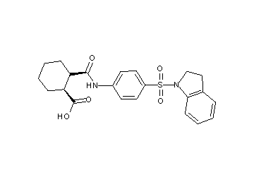 2-({[4-(2,3-dihydro-1H-indol-1-ylsulfonyl)phenyl]amino}carbonyl)cyclohexanecarboxylic acid
