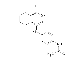 2-({[4-(acetylamino)phenyl]amino}carbonyl)cyclohexanecarboxylic acid