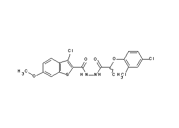 3-chloro-N'-[2-(2,4-dichlorophenoxy)propanoyl]-6-methoxy-1-benzothiophene-2-carbohydrazide