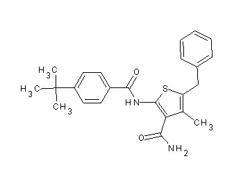 5-benzyl-2-[(4-tert-butylbenzoyl)amino]-4-methyl-3-thiophenecarboxamide