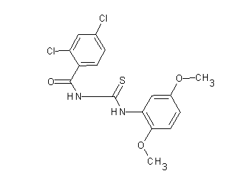 2,4-dichloro-N-{[(2,5-dimethoxyphenyl)amino]carbonothioyl}benzamide