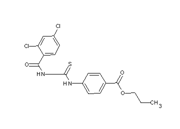 propyl 4-({[(2,4-dichlorobenzoyl)amino]carbonothioyl}amino)benzoate - Click Image to Close