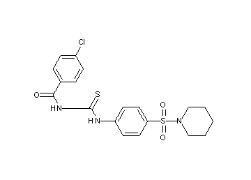 4-chloro-N-({[4-(1-piperidinylsulfonyl)phenyl]amino}carbonothioyl)benzamide