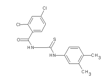 2,4-dichloro-N-{[(3,4-dimethylphenyl)amino]carbonothioyl}benzamide