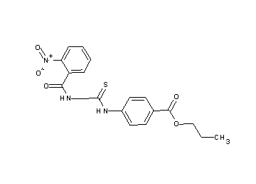 propyl 4-({[(2-nitrobenzoyl)amino]carbonothioyl}amino)benzoate - Click Image to Close