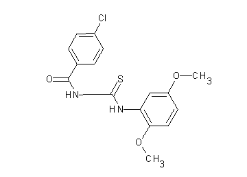 4-chloro-N-{[(2,5-dimethoxyphenyl)amino]carbonothioyl}benzamide