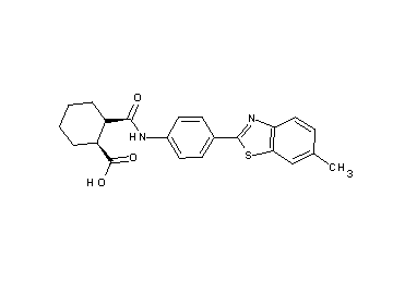 2-({[4-(6-methyl-1,3-benzothiazol-2-yl)phenyl]amino}carbonyl)cyclohexanecarboxylic acid