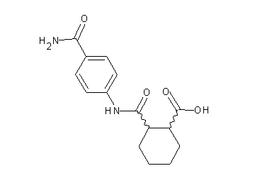 2-({[4-(aminocarbonyl)phenyl]amino}carbonyl)cyclohexanecarboxylic acid