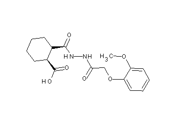 2-({2-[(2-methoxyphenoxy)acetyl]hydrazino}carbonyl)cyclohexanecarboxylic acid