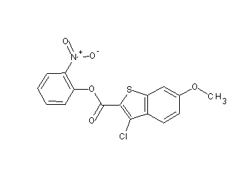 2-nitrophenyl 3-chloro-6-methoxy-1-benzothiophene-2-carboxylate