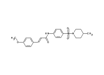3-(4-methoxyphenyl)-N-{4-[(4-methyl-1-piperidinyl)sulfonyl]phenyl}acrylamide