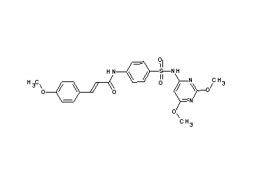 N-(4-{[(2,6-dimethoxy-4-pyrimidinyl)amino]sulfonyl}phenyl)-3-(4-methoxyphenyl)acrylamide