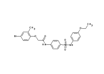 2-(4-bromo-2-methylphenoxy)-N-(4-{[(4-ethoxyphenyl)amino]sulfonyl}phenyl)acetamide